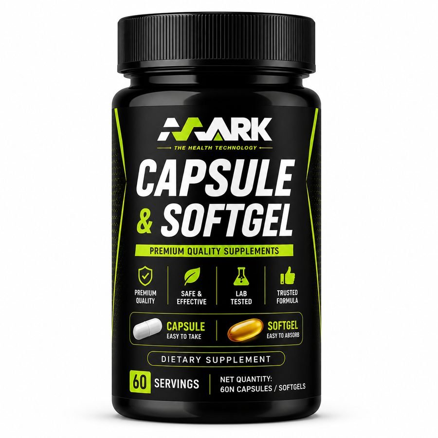 MARK Capsule and Softgel bottle